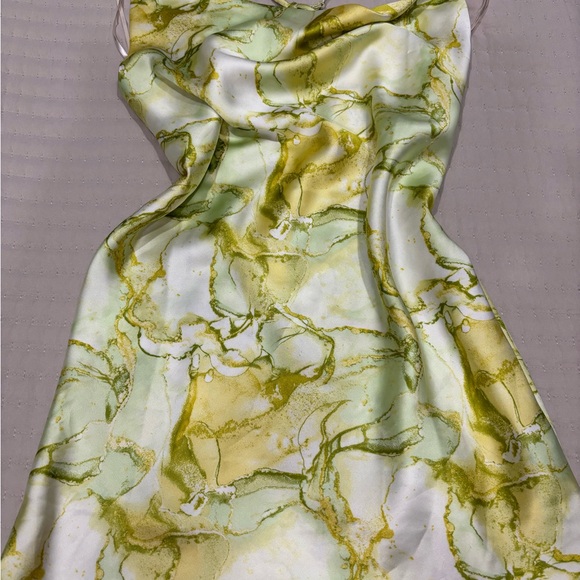 Forever 21 Dresses & Skirts - Forever 21 Green and Yellow Spaghetti Strap Mini Dress